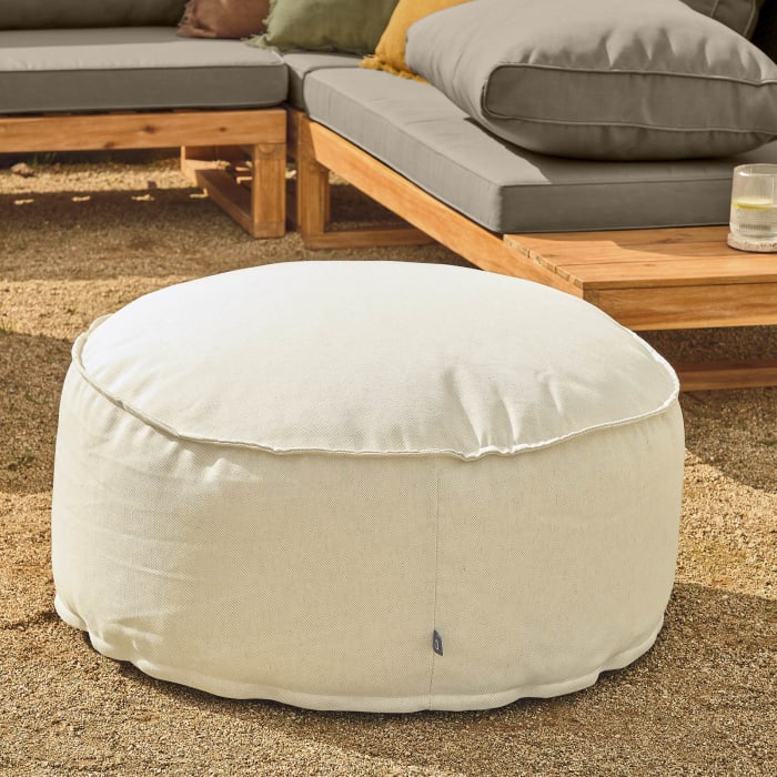 Pouf rotondo Nedra Ø 70 cm beige