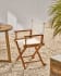 Dalisa solid acacia outdoor folding chair in beige FSC 100%