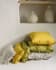 Tazu 100% linen cushion cover in green 45 x 45 cm