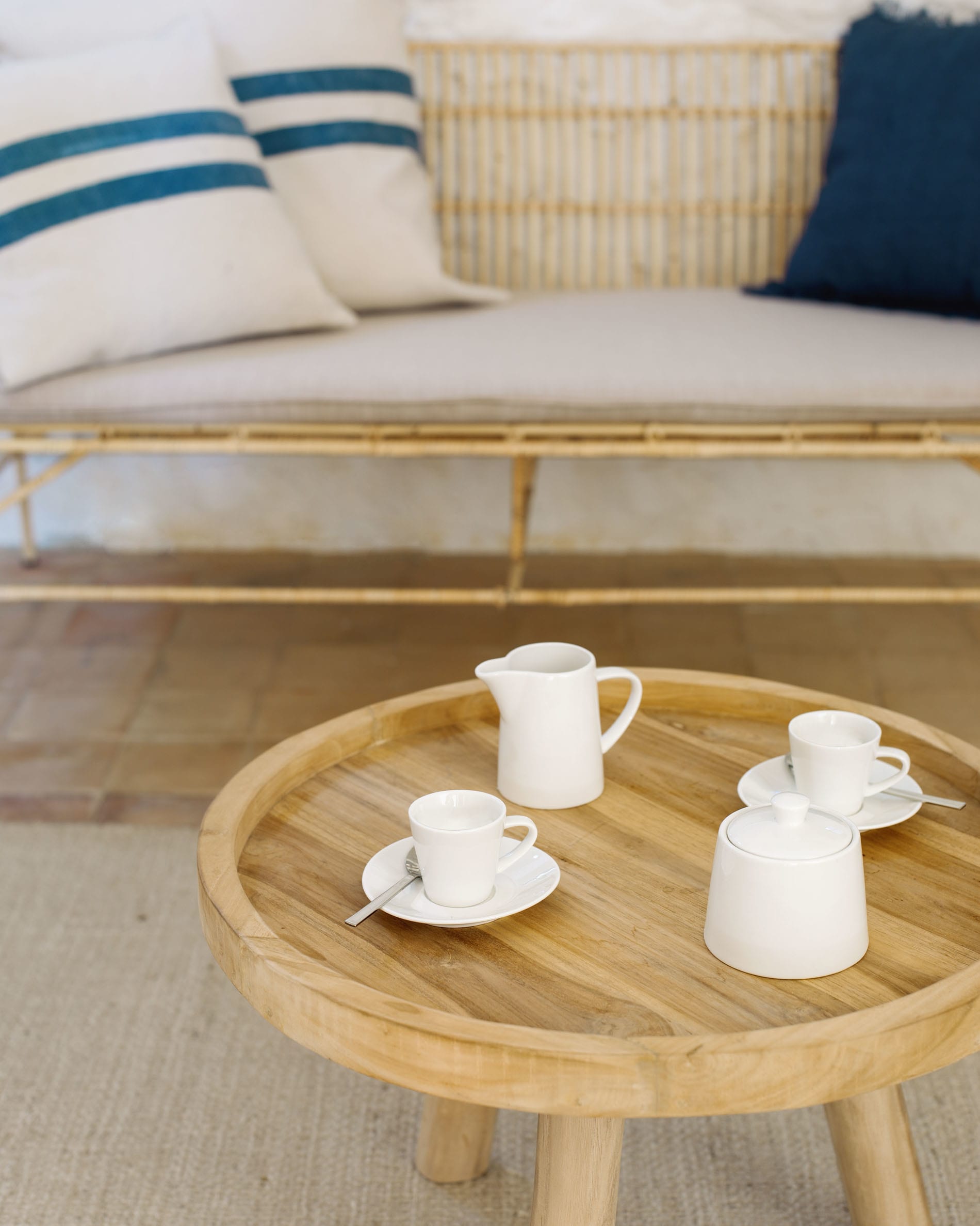 Indoor teak store wood coffee table