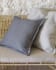 Aleria cotton cushion cover with grey and white stripes 60 x 60 cm