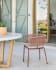 Nadin terracotta cord chair with galvanised steel legs