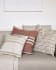 Sydelle cushion cover in beige with ecru and maroon stripes, 60 x 60 cm
