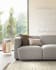 Legara sofa seat with left-hand armrest in light grey, 80cm