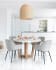 Shanelle round table for two in white terrazzo Ø 120 cm