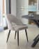 Beige Mael chair with steel legs with black finish