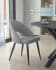 Grey Mael chair with steel legs with black finish
