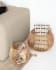 Daya set of 2 baskets in 100% rattan with natural finish