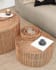 Coleenn set of 2 round trays in 100% rattan with natural finish