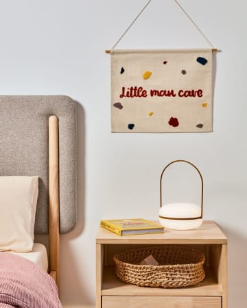 Tapeçaria de parede Nerta 100% algodão little man cave multicolor 35 x 45 cm