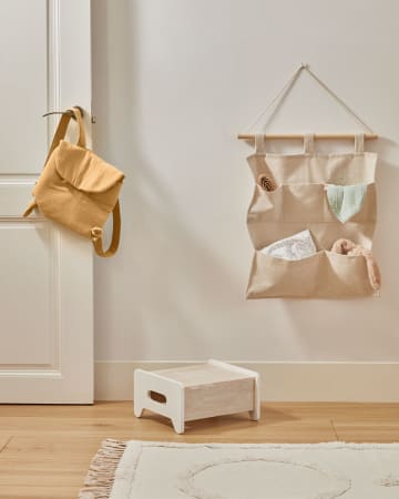 Décoration murale avec poche Niale 100% coton beige