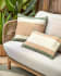 Leeith cushion cover 100% PET in green and beige stripes 30 x 50 cm