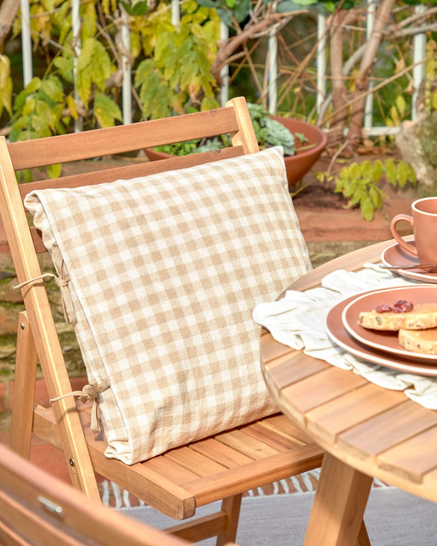 Cojines para sillas y bancos en algodón 100% y fabricados a mano. — Cojines  Para Jardin