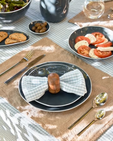Abinadi 2er-Tischsets aus Baumwolle und Leinen beige 35 x 50 cm