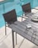 Zaltana extendable aluminium outdoor table with matt black finish 180 (240) x 100 cm