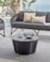 Vilandra round outdoor coffee table made of concrete with black finish Ø 60 cm