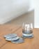 Inelia small transparent and grey glass