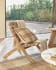 Chabeli acacia wood folding chair in acacia wood and beige cord FSC 100%