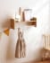 Florentina shelf with hangers in solid natural pine and white MDF 52.5 cm FSC MIX Credit