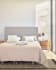 Tête de lit déhoussable Dyla en bouclette gris clair pour lit de 160 cm