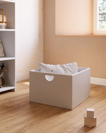 Set 2 cassetti per mobile contenitore Nunila in MDF bianco