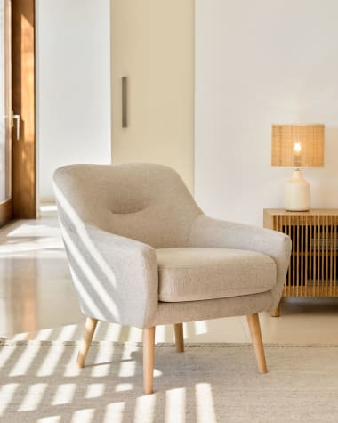 Candela armchair in beige