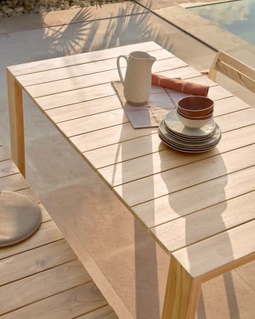 Tavolo da esterno Victoire in legno massello di teak 240 x 110 cm
