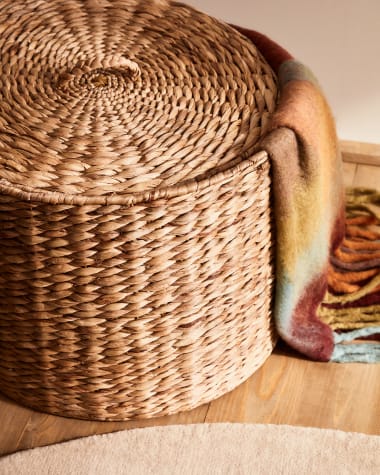 Panier à linge Yessira en fibres naturelles 45 cm
