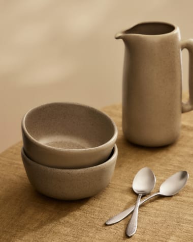 Tersilia bowl in brown ceramic