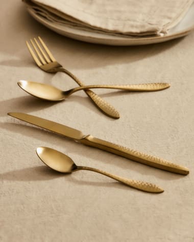 Yarine set of 16 gold cutlery