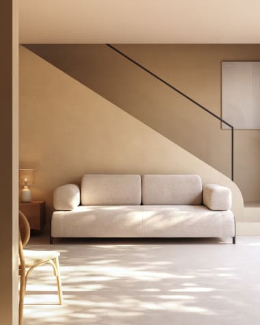 Sofa 3-osobowa Compo w kolorze beżowym 232 cm