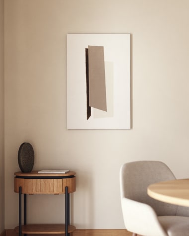 Tableau Suilen blanc et marron 60 x 90 cm
