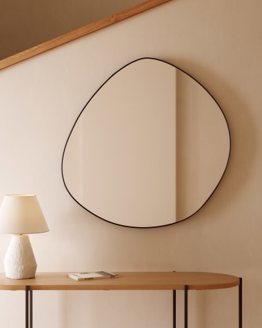 Espejo Anera de acero 93 x 90 cm