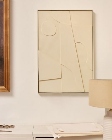 Quadro astratto Talin beige 60 x 90 cm