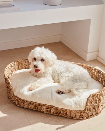 Panier pour chien ou chat Fliicker petit format en fibres naturelles Ø 60 x 35 cm