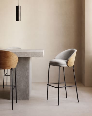 Sgabelli da bar in legno massello per cucina e tavolo alto sgabello moderno  e minimalista sedia