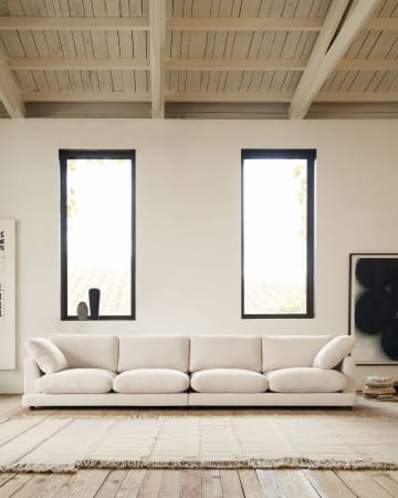 Divano Gala 6 posti beige 390 cm