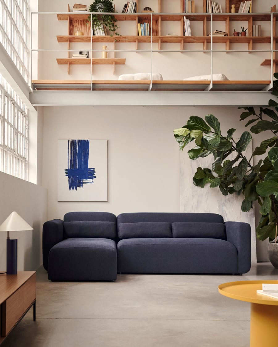 Gespecificeerd ironie Rijd weg Neom modulaire bank 3 zits chaise longue rechts/links blauw 263 cm | Kave  Home