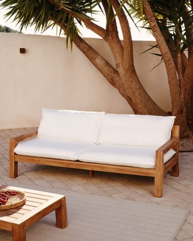 Sofa Forcanera 3-osobowa z litego drewna tekowego 218 cm