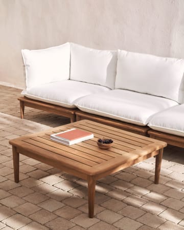 Salontafel Portitxol in massief teakhout 80 x 80 cm