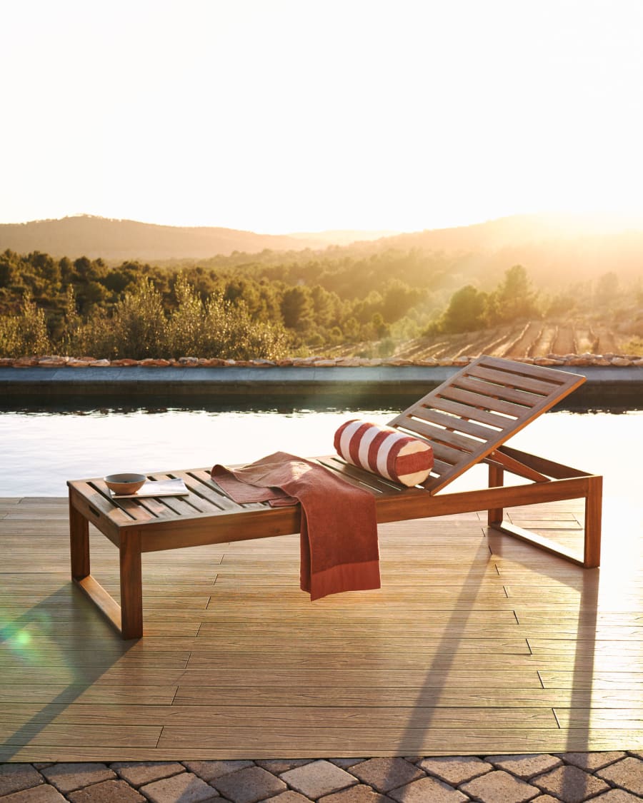 Pence lexicon referentie Sulamita ligstoel voor buiten gemaakt van massief acaciahout FSC 100% |  Kave Home