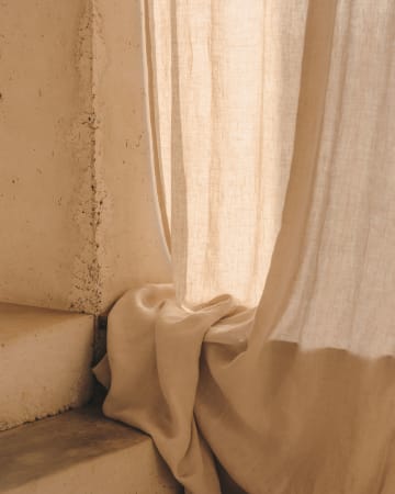 Tenda Malavella 100% lino beige 140 x 270 cm
