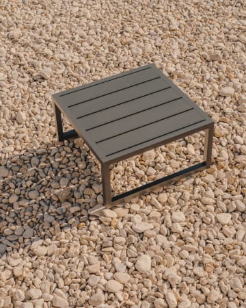 Comova bijzettafel voor buiten in zwart aluminium 60 x 60 cm