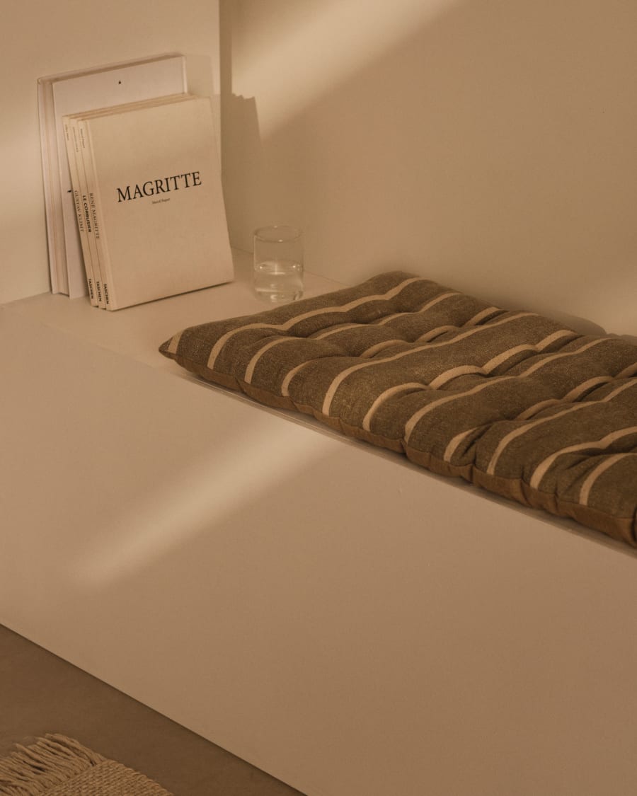Cuscino per Panca da Giardino Beige 100x50x7 cm in Tessuto
