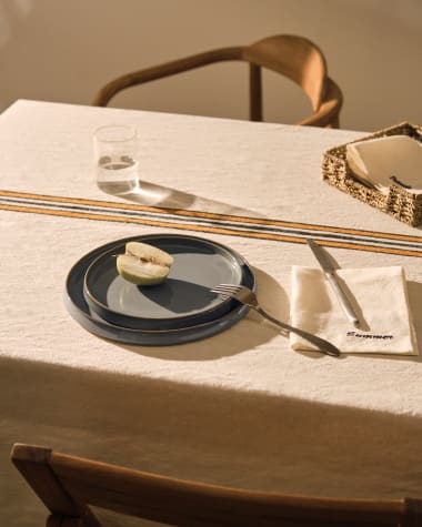 Lescala keramiek dessertbord in blauw