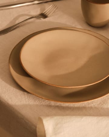 Piatto da dessert Banyoles in ceramica marrone