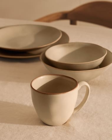 Taza Banyoles de cerámica marrón