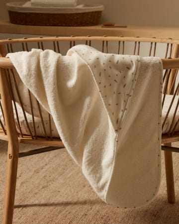 Deya Babyhandtuch mit Kapuze Baumwolle weiß mit Muster
