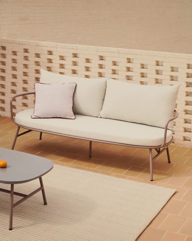 Sofa 2-osobowa Bramant stalowa w kolorze fioletowym 175,5 cm