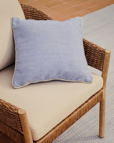 Sagulla 100% PET cushion cover in blue, 45 x 45 cm